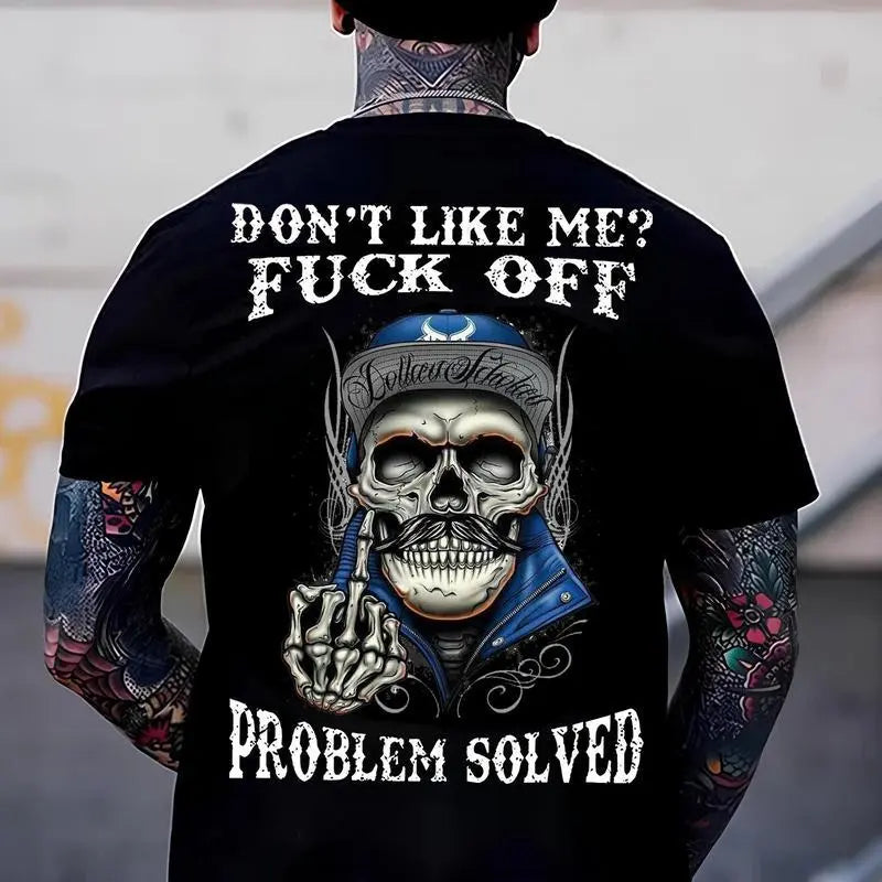 Pure Cotton T-Shirt with Skull Graphic