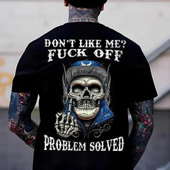 Pure Cotton T-Shirt with Skull Graphic