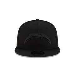 Los Angeles Chargers Black On Black 9FIFTY Snapback Hat