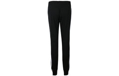 (WMNS) adidas Plaid Knitted Sports Pants Black DP2377