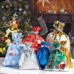 Drawstring Christmas Gift Bags (Biodegradable)