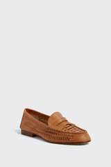 Natural Penny Woven Loafers