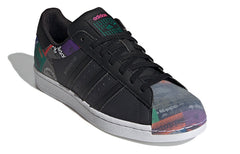 adidas Originals Superstar Shoes 'Core Black Purple Green' GX2716