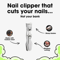 Silver  Black Colored  Large Opening Splash-Proof Stainless Steel Nail Clippers