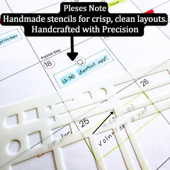 Handmade Calendar Planner Stencil and 2026 Monthly Daily Weekly Study Planner