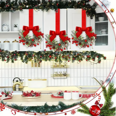 Mini Christmas wreaths for cabinets — the ultimate festive magic