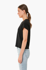 Black Modern Slub Tee