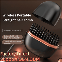 Mini Cordless Hair Straightener Comb