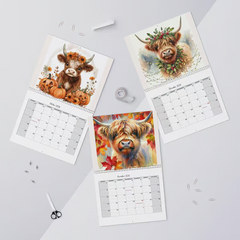Highland Cow Calendar 2026