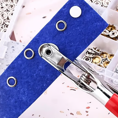 Metal snap fastener set