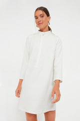 White Stretch Crepe Avery Dress