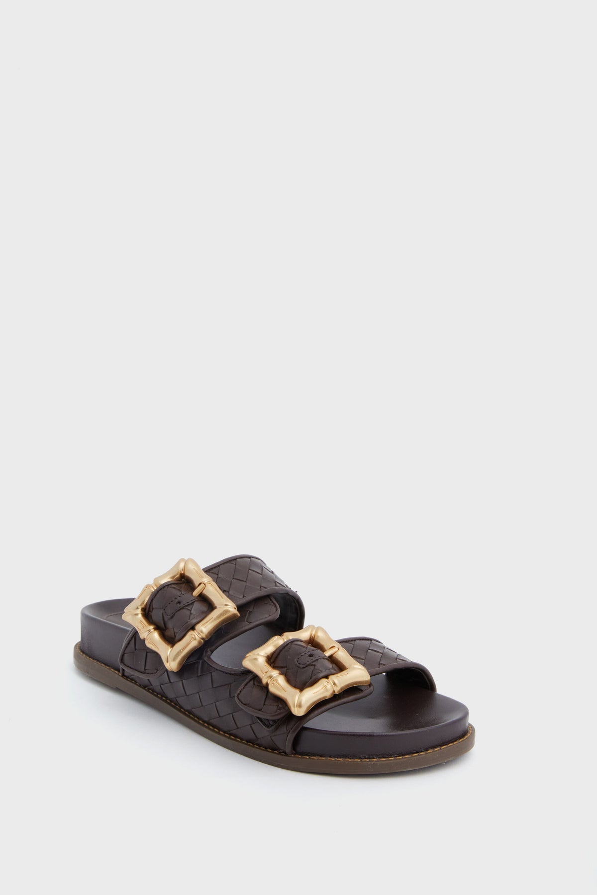 Dark Chocolate Enola Woven Sandals