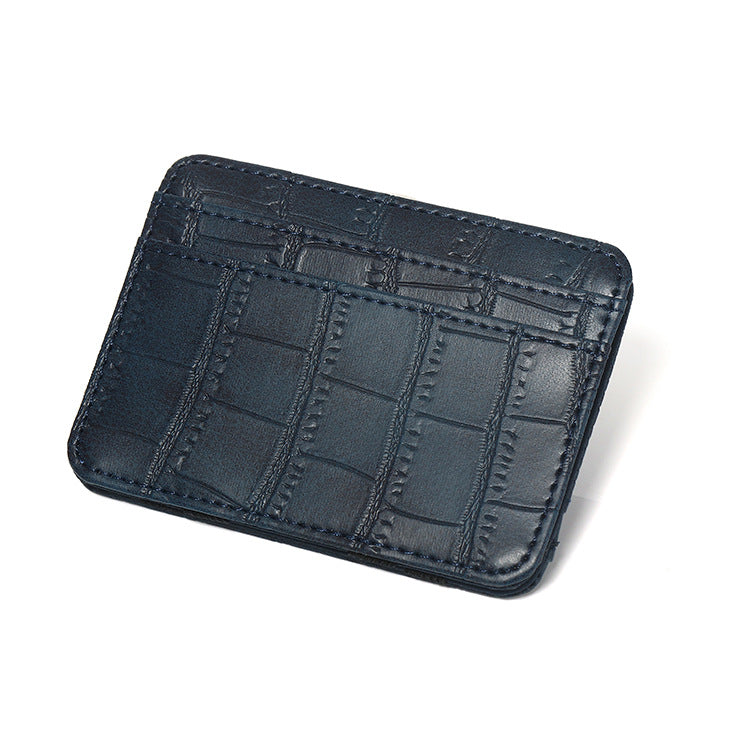 Crocodile Print Magic Wallet Card Case Multi Card Money Clip