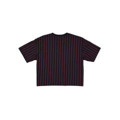 Boston Red Sox Throwback Women's Cropped Pinstripe T-Shirt
