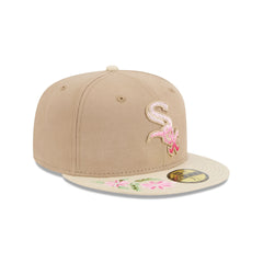Chicago White Sox Hand Stitched Floral 59FIFTY Fitted Hat