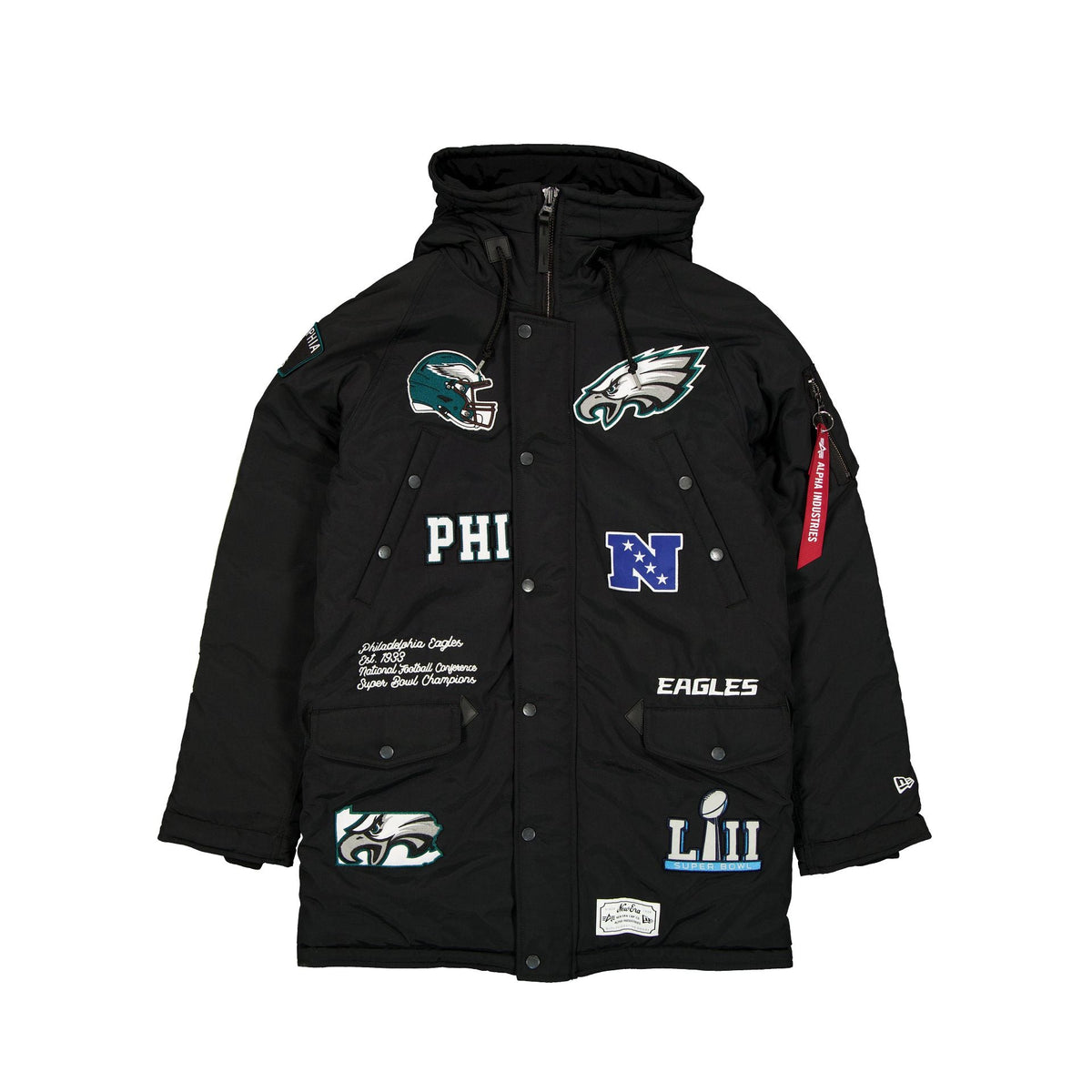 Alpha Industries x Philadelphia Eagles Black N-3B Parka Jacket