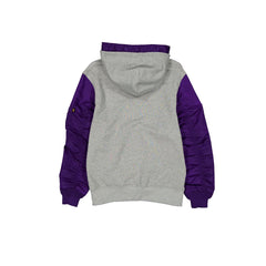 Alpha Industries x Los Angeles Lakers Gray MA-1 Full Zip Fleece Jacket