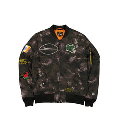 Alpha Industries x New York Jets Black Camo MA-1 Bomber Jacket