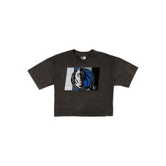 Dallas Mavericks Sport Night Black Cropped Women's T-Shirt