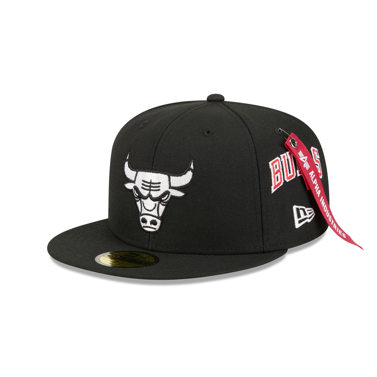 Alpha Industries x Chicago Bulls Black 59FIFTY Fitted Hat