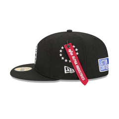 Alpha Industries x Philadelphia 76ers Black 59FIFTY Fitted Hat