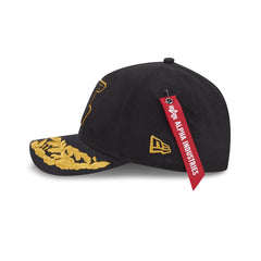 Alpha Industries x Los Angeles Lakers Black 9FORTY M-Crown A-Frame Snapback Hat