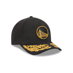 Alpha Industries x Golden State Warriors Black 9FORTY M-Crown A-Frame Snapback Hat