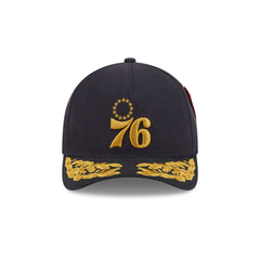 Alpha Industries x Philadelphia 76ers Black 9FORTY M-Crown A-Frame Snapback Hat