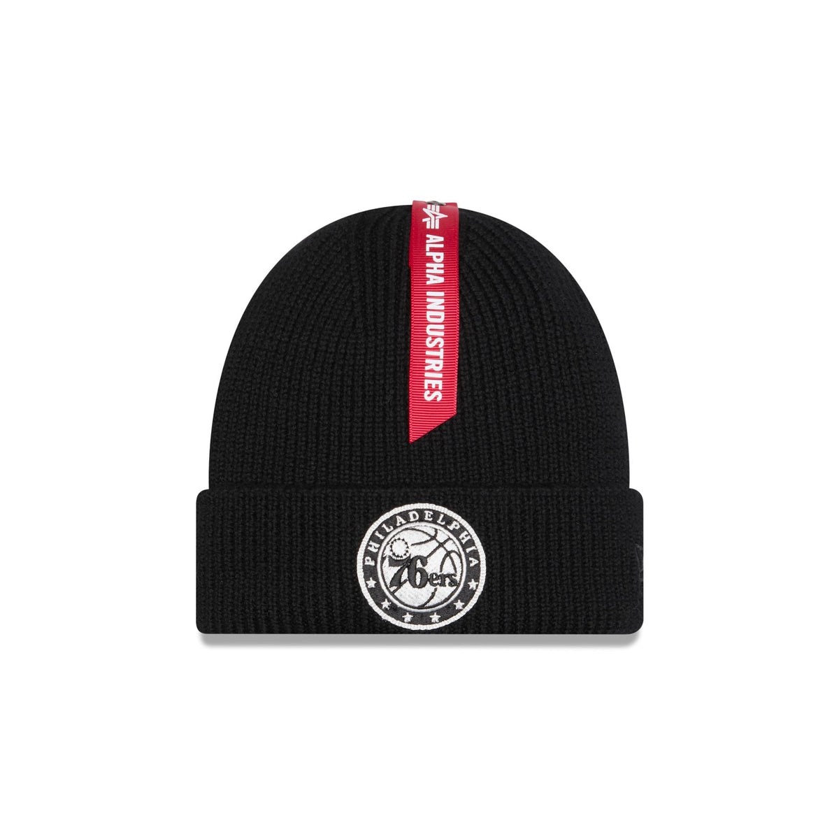 Alpha Industries x Philadelphia 76ers Black Cuff Knit Hat