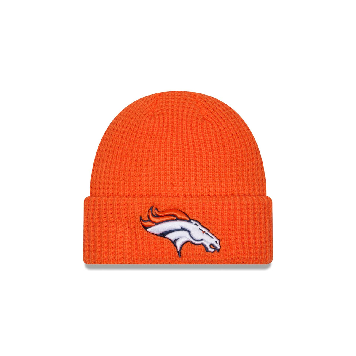 Denver Broncos Waffle Stitch Knit Beanie Hat
