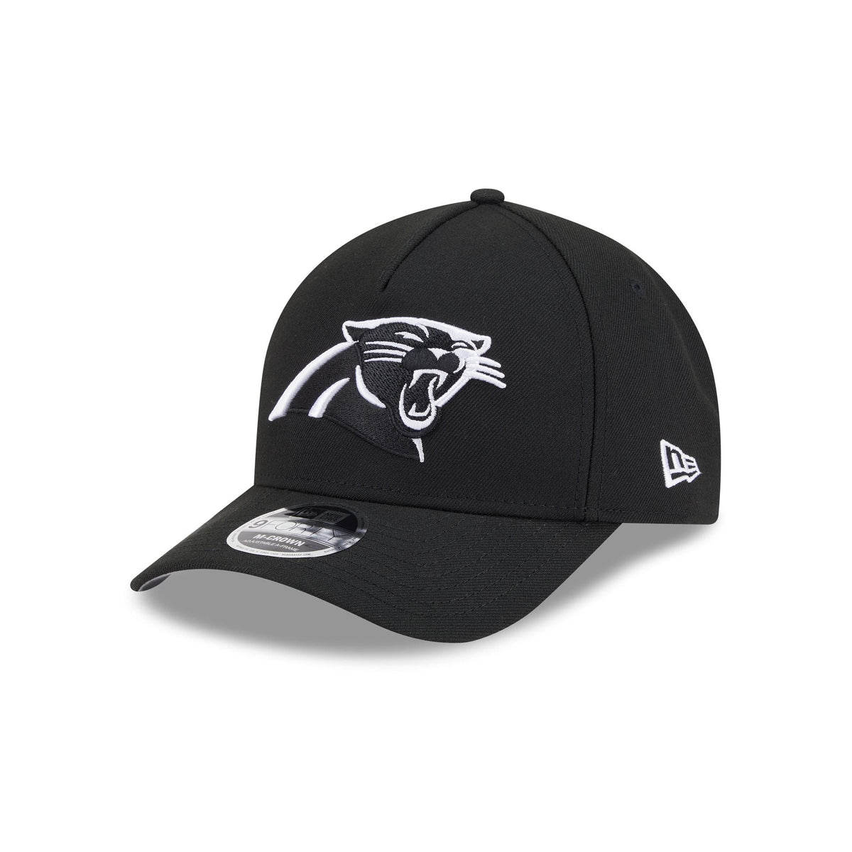Carolina Panthers Black & White 9FORTY M-Crown A-Frame Snapback Hat
