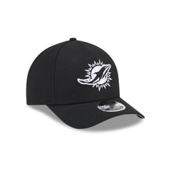 Miami Dolphins Black & White 9FORTY M-Crown A-Frame Snapback Hat