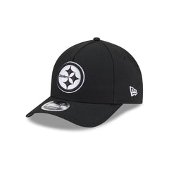 Pittsburgh Steelers Black & White 9FORTY M-Crown A-Frame Snapback Hat