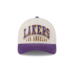 Los Angeles Lakers Stacked Corduroy 9FORTY M-Crown A-Frame Snapback Hat