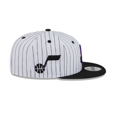 Utah Jazz Deceptor Pinstripe 9FIFTY Snapback Hat