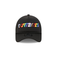 Dallas Cowboys Rainbow Wordmark 9FORTY A-Frame Trucker Hat
