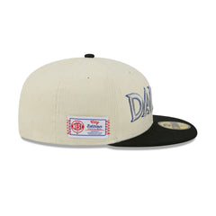 Dallas Mavericks 2025 City Edition Chrome White Corduroy 59FIFTY Fitted Hat