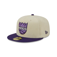 Sacramento Kings 2025 City Edition Chrome White Corduroy 59FIFTY Fitted Hat