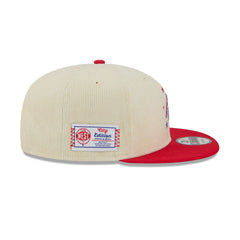 Houston Rockets 2025 City Edition Chrome White Corduroy 9FIFTY Snapback Hat