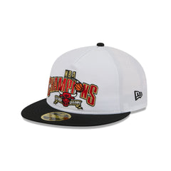 Chicago Bulls Champions White Retro Crown 59FIFTY Fitted Hat