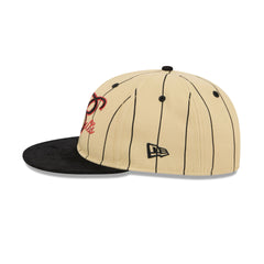 Chicago Bulls Pinstripe Script Retro Crown 9FIFTY Adjustable Hat