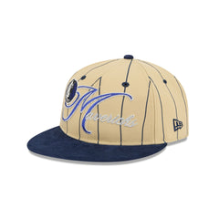 Dallas Mavericks Pinstripe Script Retro Crown 9FIFTY Adjustable Hat
