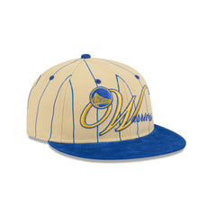 Golden State Warriors Pinstripe Script Retro Crown 9FIFTY Adjustable Hat