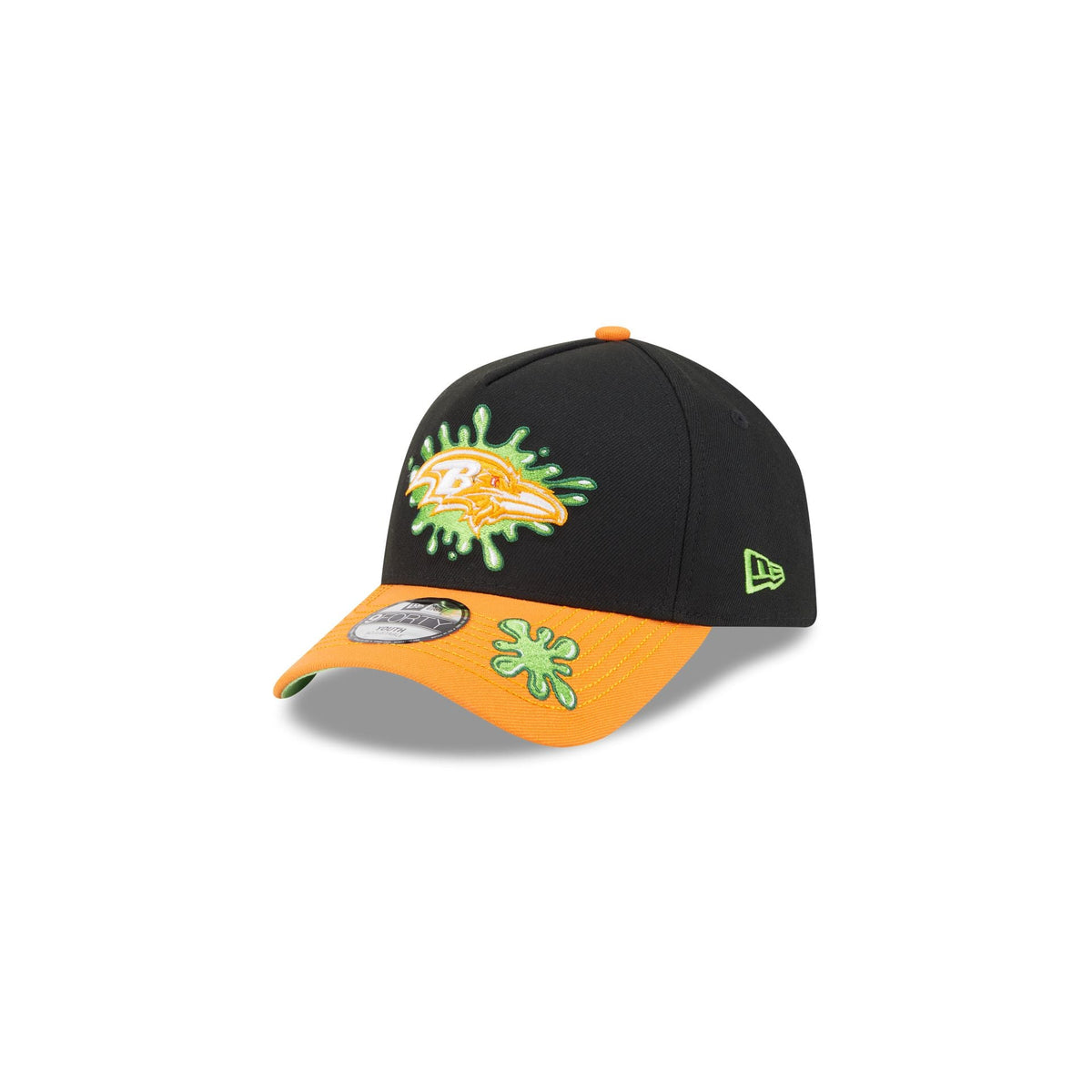 Nickelodeon Slime x Baltimore Ravens Kids 9FORTY A-Frame Snapback Hat