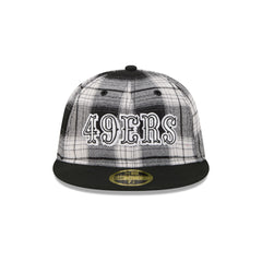 San Francisco 49ers Grunge Plaid Retro Crown 59FIFTY Fitted Hat