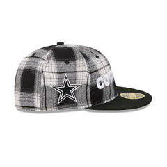 Dallas Cowboys Grunge Plaid Retro Crown 59FIFTY Fitted Hat
