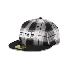 Chicago White Sox Grunge Plaid Retro Crown 59FIFTY Fitted Hat