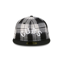 Chicago Cubs Grunge Plaid Retro Crown 59FIFTY Fitted Hat