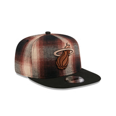 Miami Heat Grunge Plaid 9FIFTY A-Frame Adjustable Hat