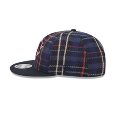 New York Knicks Grunge Plaid Retro Crown 9FIFTY Adjustable Hat